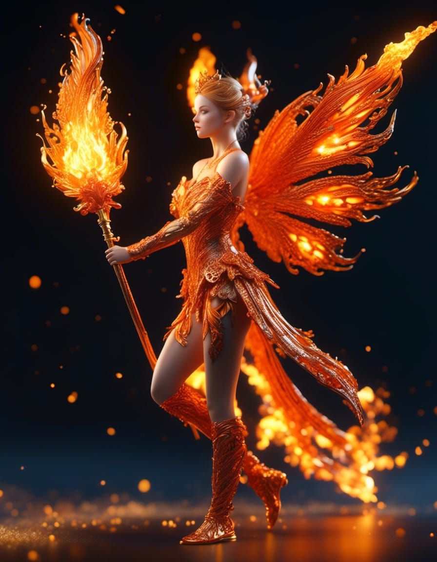 <lora:MakeItPretty:1.0> MADE OF FIRE FLAMES! pretty, extremely intricate detailed and realistic anatomically correct TIN...