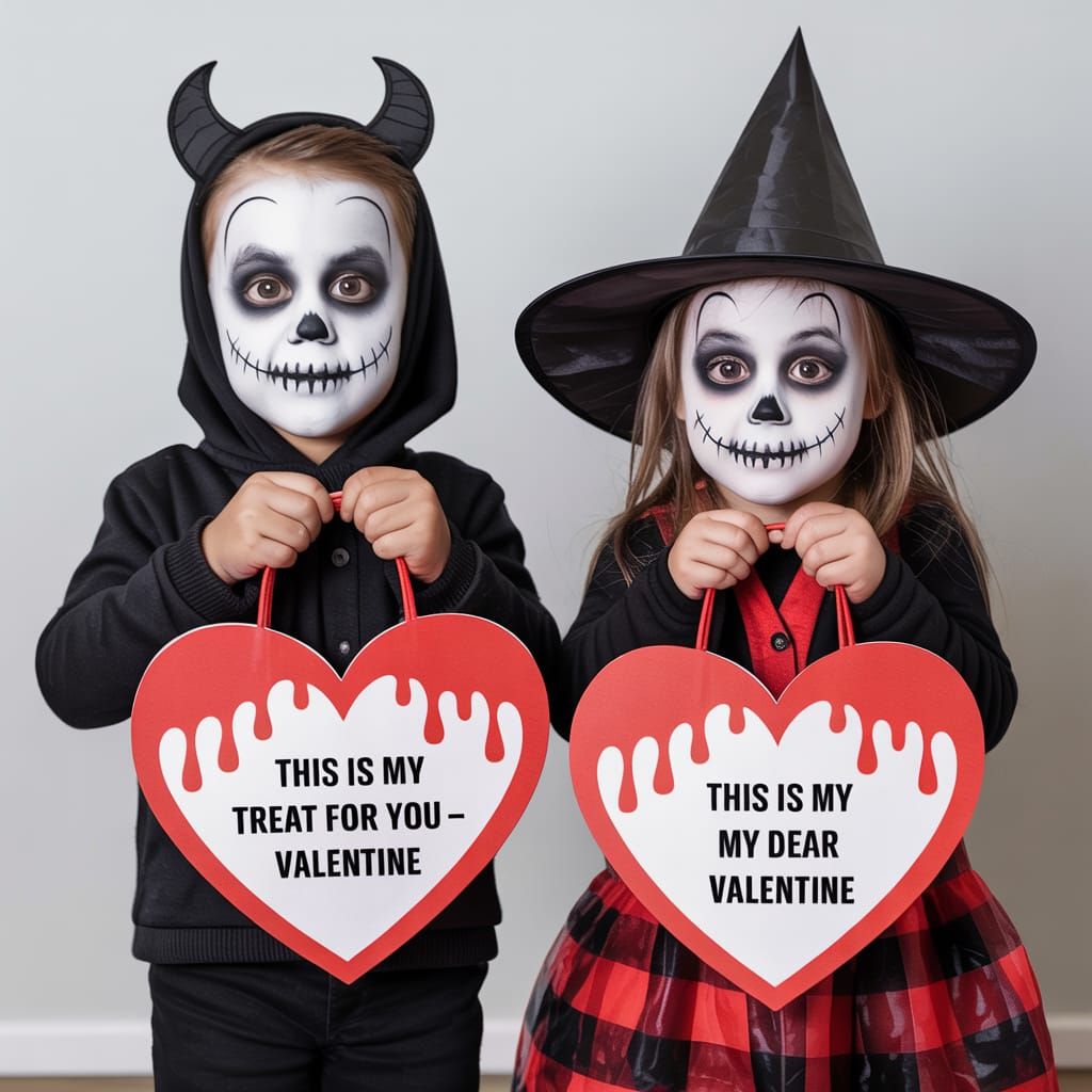 Spooky Valentine Trick-or-Treaters