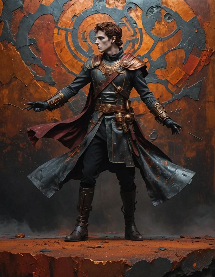 Neo-Futuristic Roman Fashion in Digital Art Style