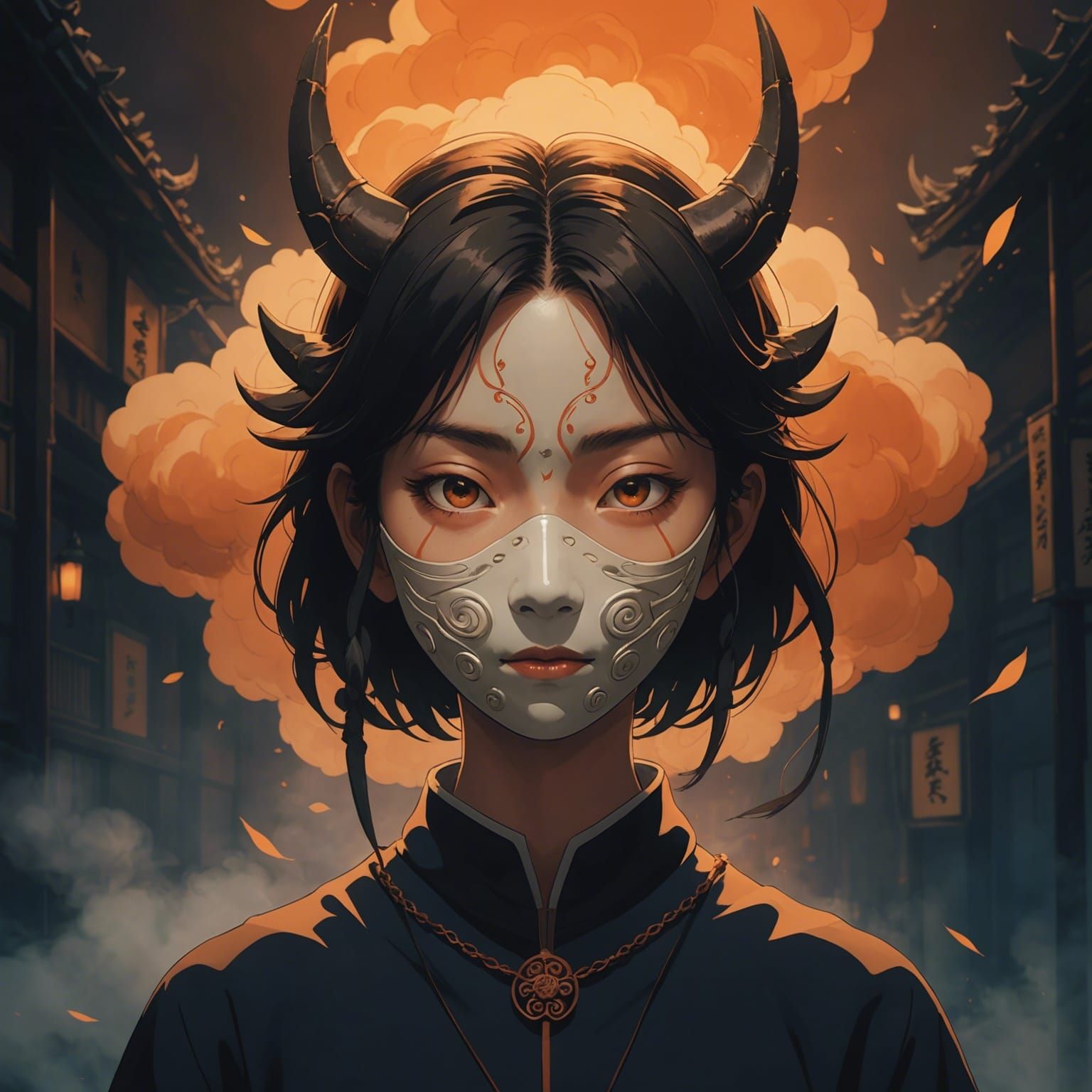 Girl in Demon Mask, Anime Key Visual