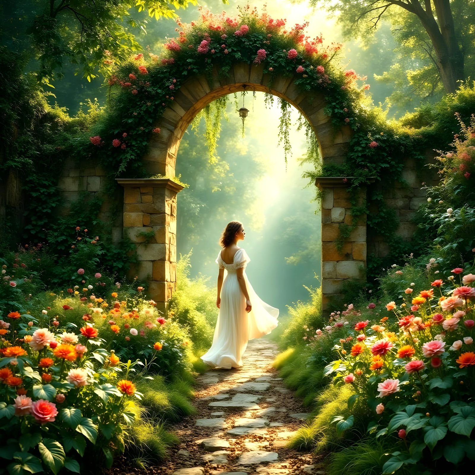 Ancient Wishing World Gateway in Ethereal Light