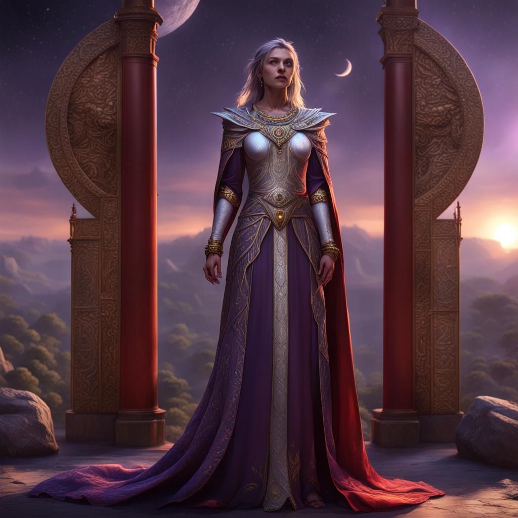 Sun Priestess and Moon Priest: Fantasy Concept Art