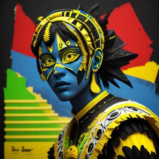 Photorealistic Dada Masterpiece in Black, White and Colors