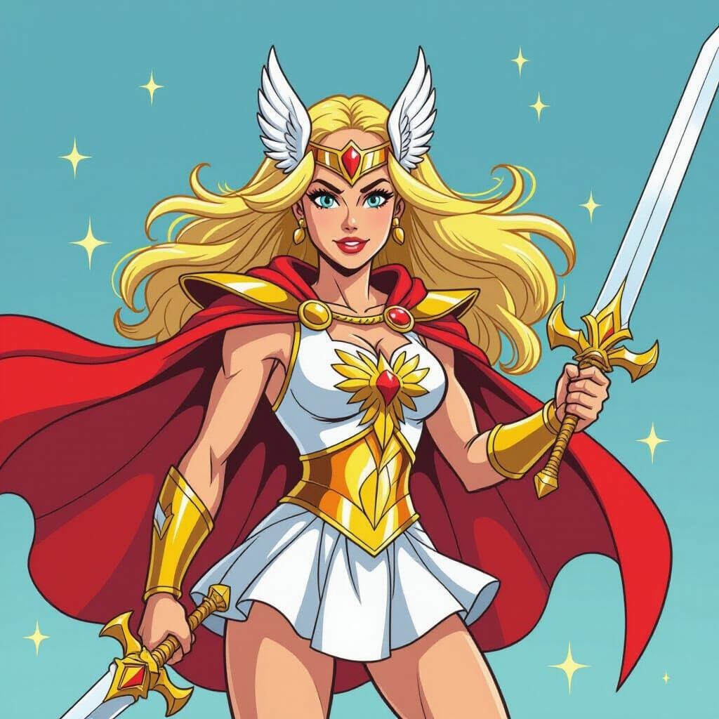 She-Ra in John Buscema Comic Book Style