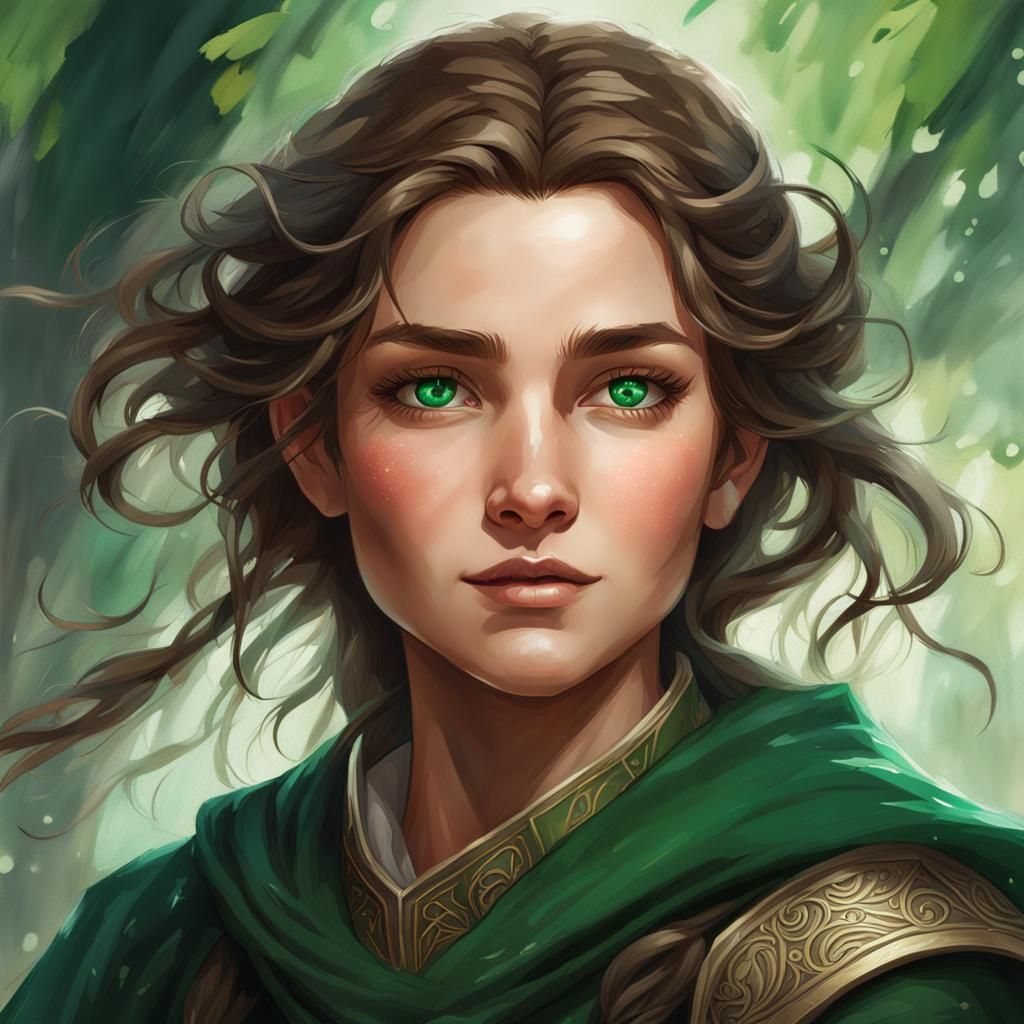 Elvish Princess Portrait in Hyperdetailed Digital Art