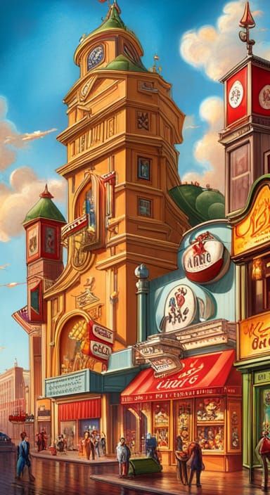 Looney Toons Artifacts in Museum: Photorealistic Rendering