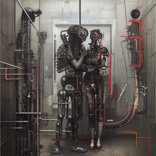 Cyborgs in Love: Dieselpunk Cyberpunk Surrealism