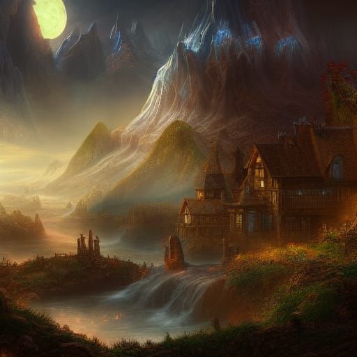 Fantastical Home Concept Art in Deep Color