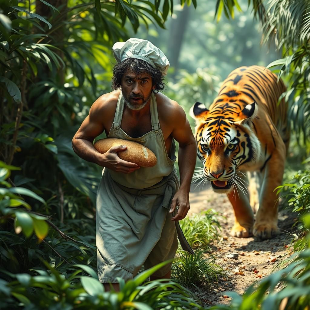 Baker's Jungle Peril: A Hyperrealistic Photograph