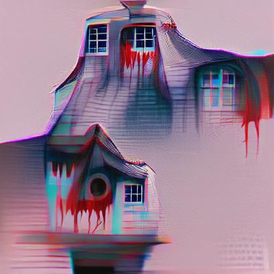 Eerie Haunted House at Night