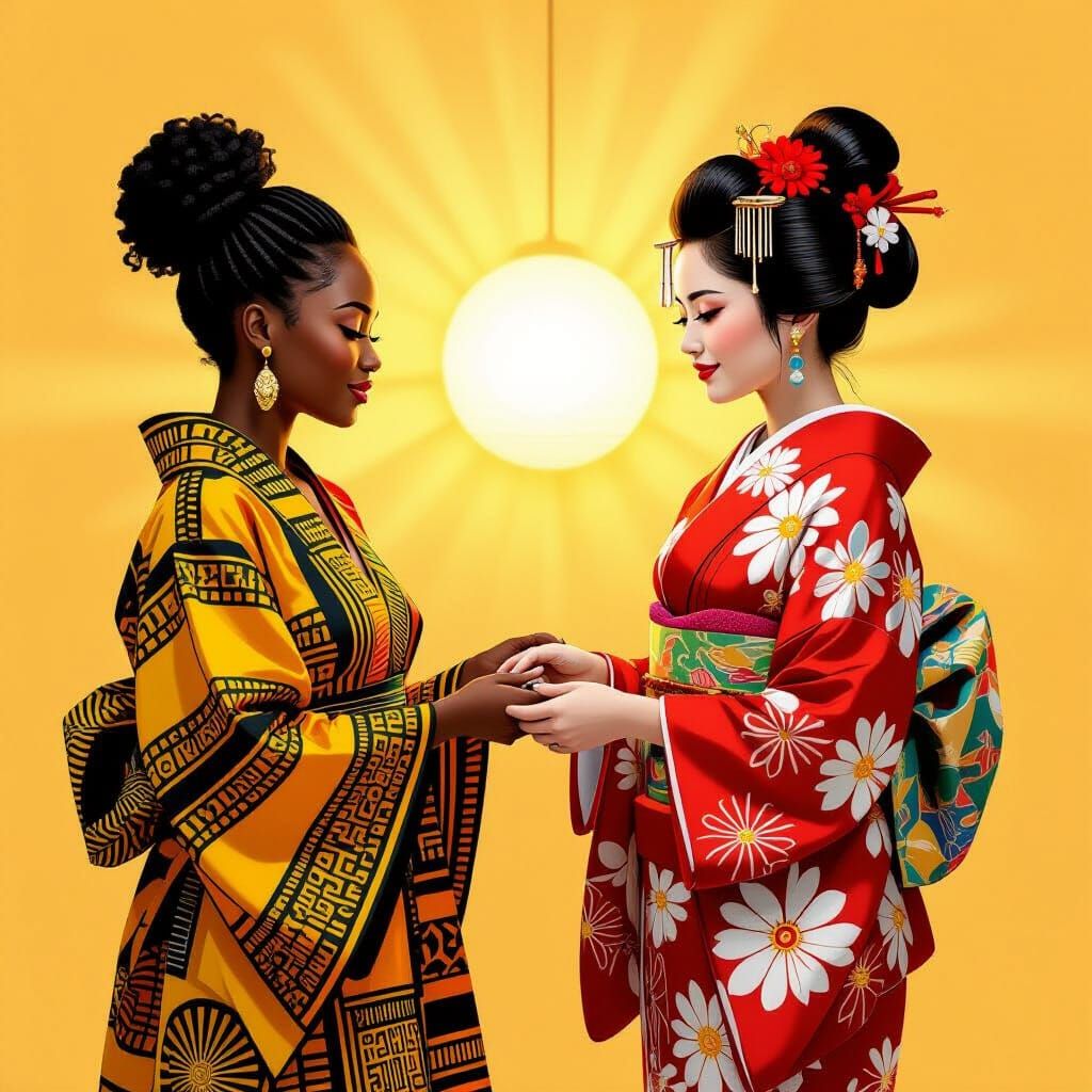 Cultural Exchange: African and Japanese Women Swap Clothes