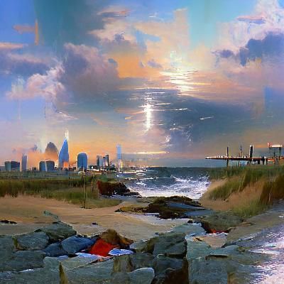 New Jersey Landscape in Oil Painting Style