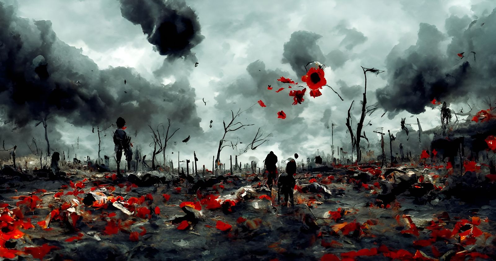 Explosive Battlefield Trauma: A Digital Painting