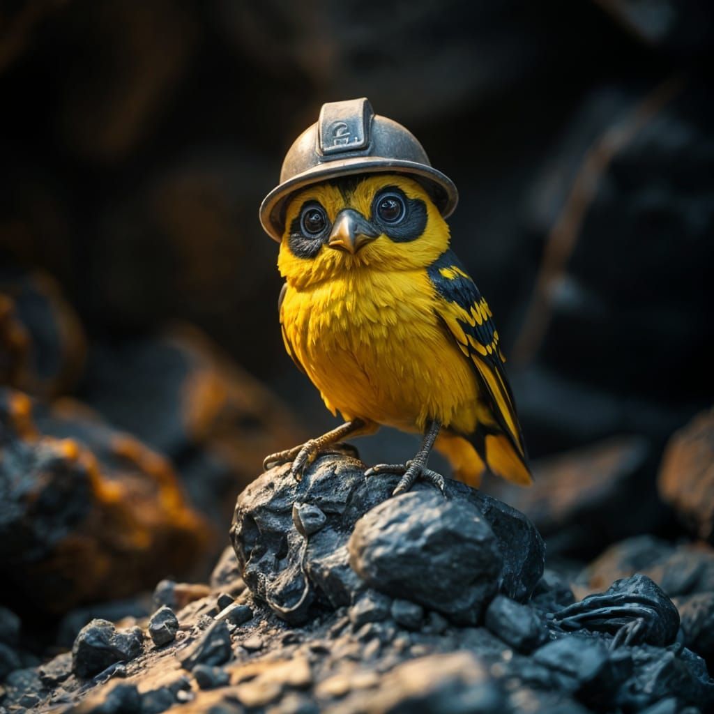 Coal Mine Canary Action Figure in Action