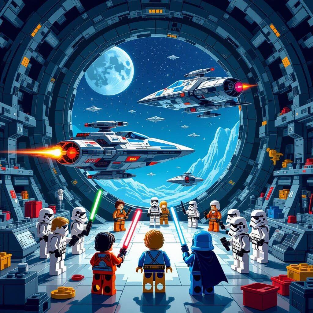 Lego Star Wars Sets in a Fantasy Art Style