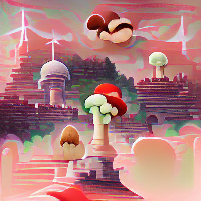 Enchanted Mushroom Kingdom: A Bioluminescent Dreamscape