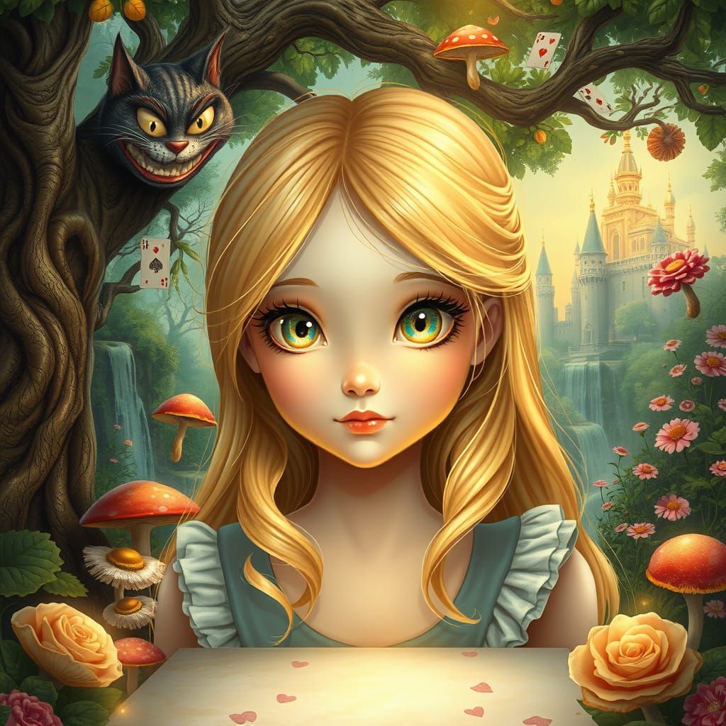 Hyper-Realistic Portrait of Alice in Wonderland