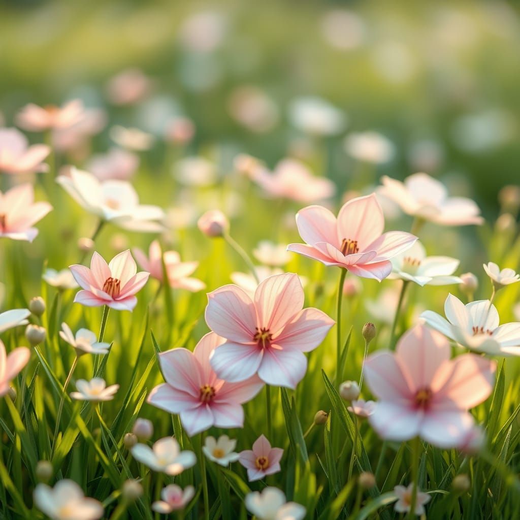 Whimsical Origami Meadow Blooms in Dreamy Pastel Hues