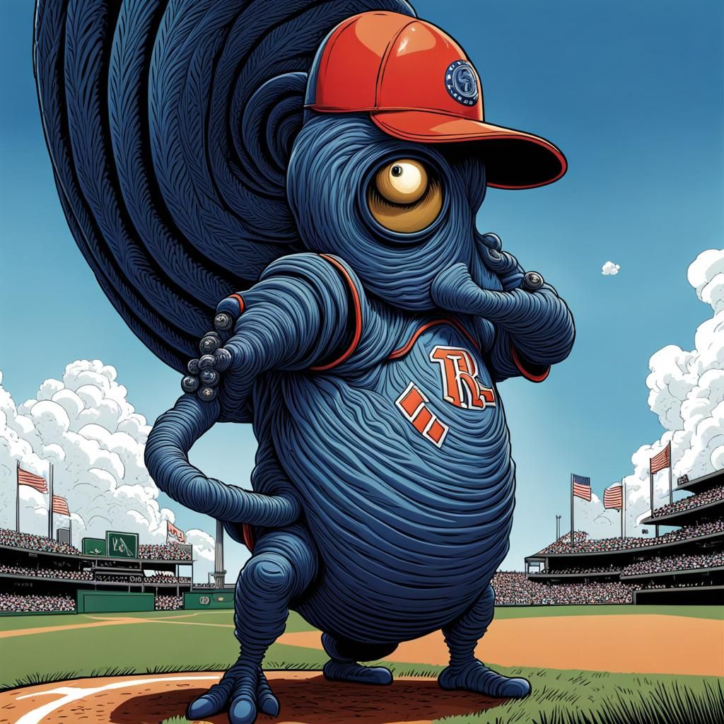 Alien Baseball Player Strikes Out: A Humorous Comic