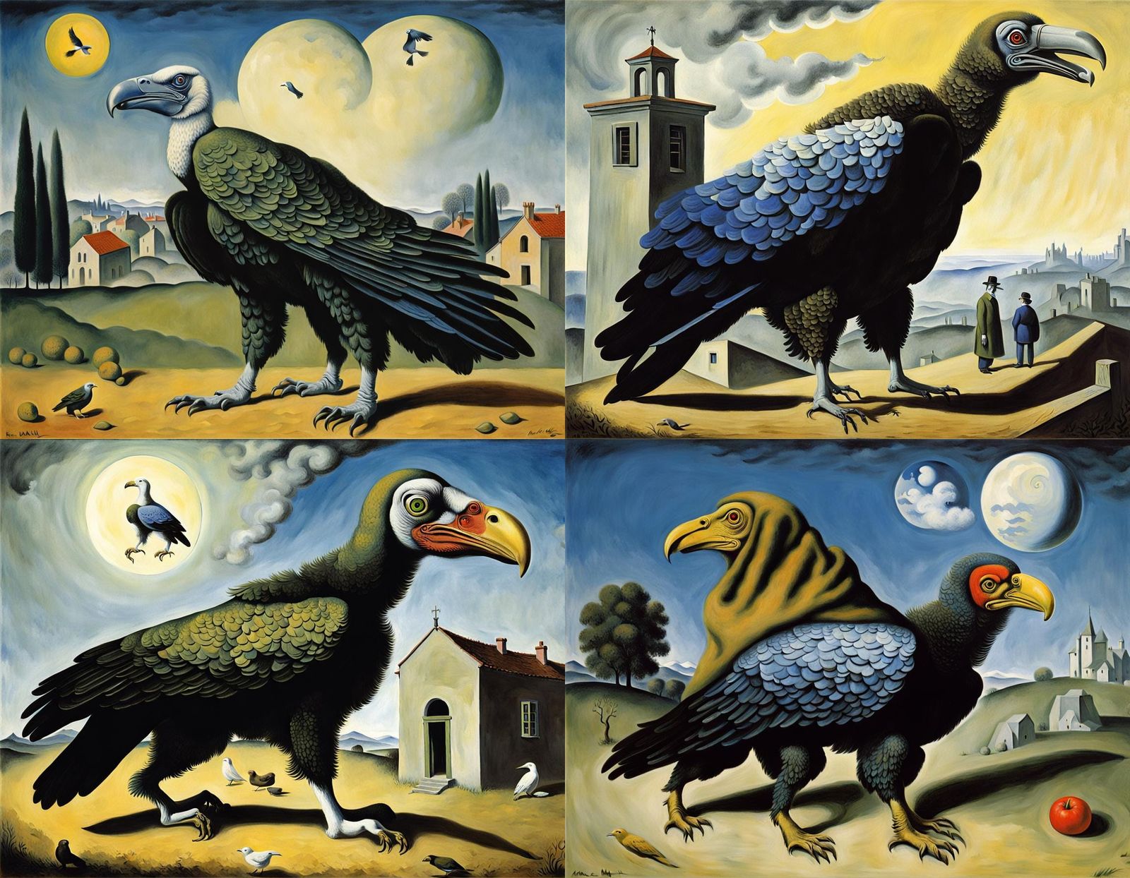 Surreal Vulture-Dog Hybrid Horror