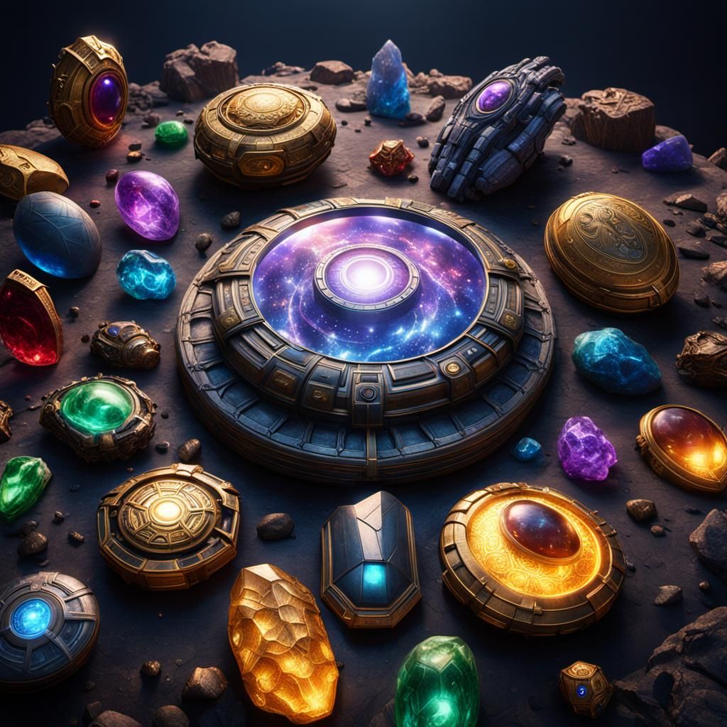 Detailed Matte Painting of Infinity Stones