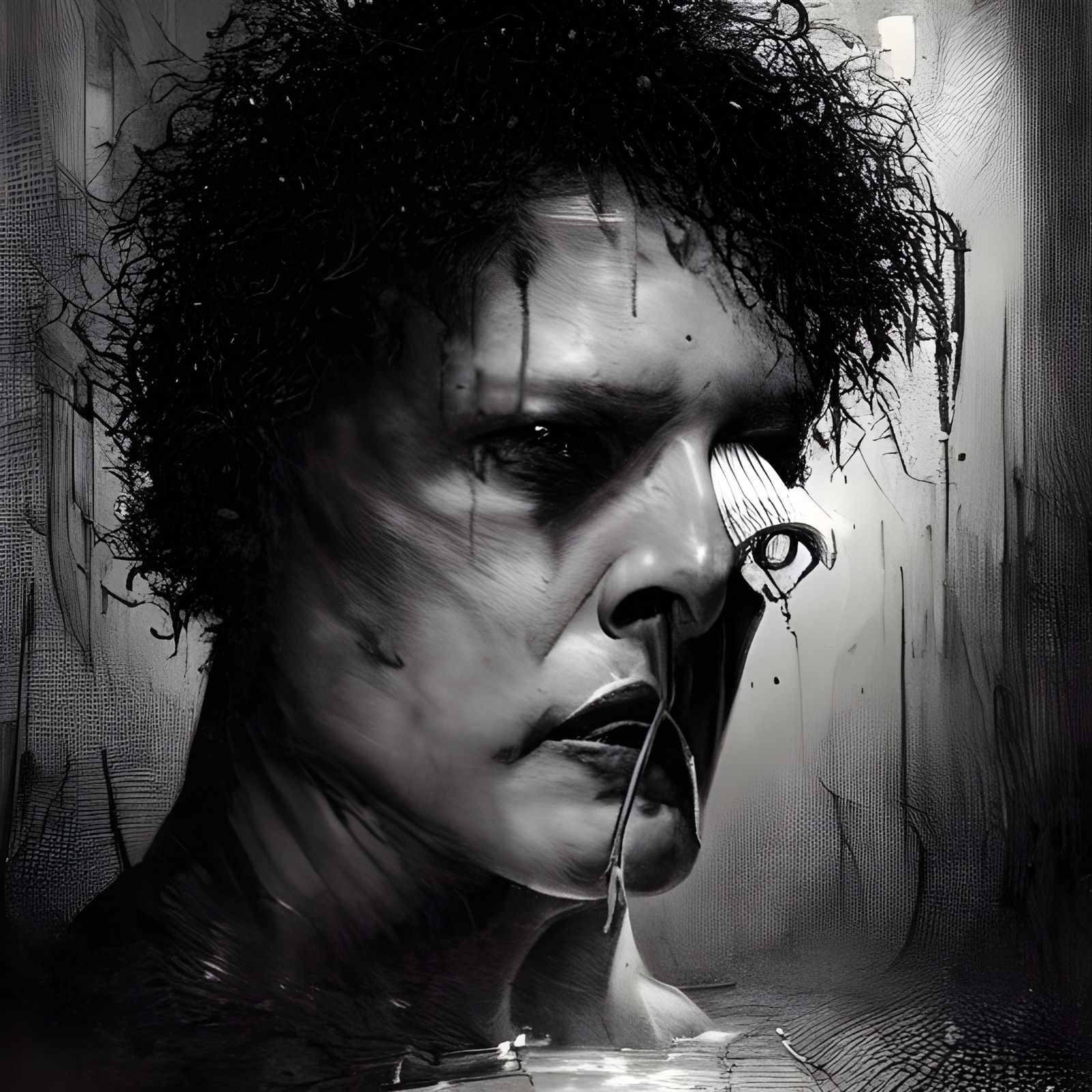 Terrifying Morpheus in Gothic Horror Style