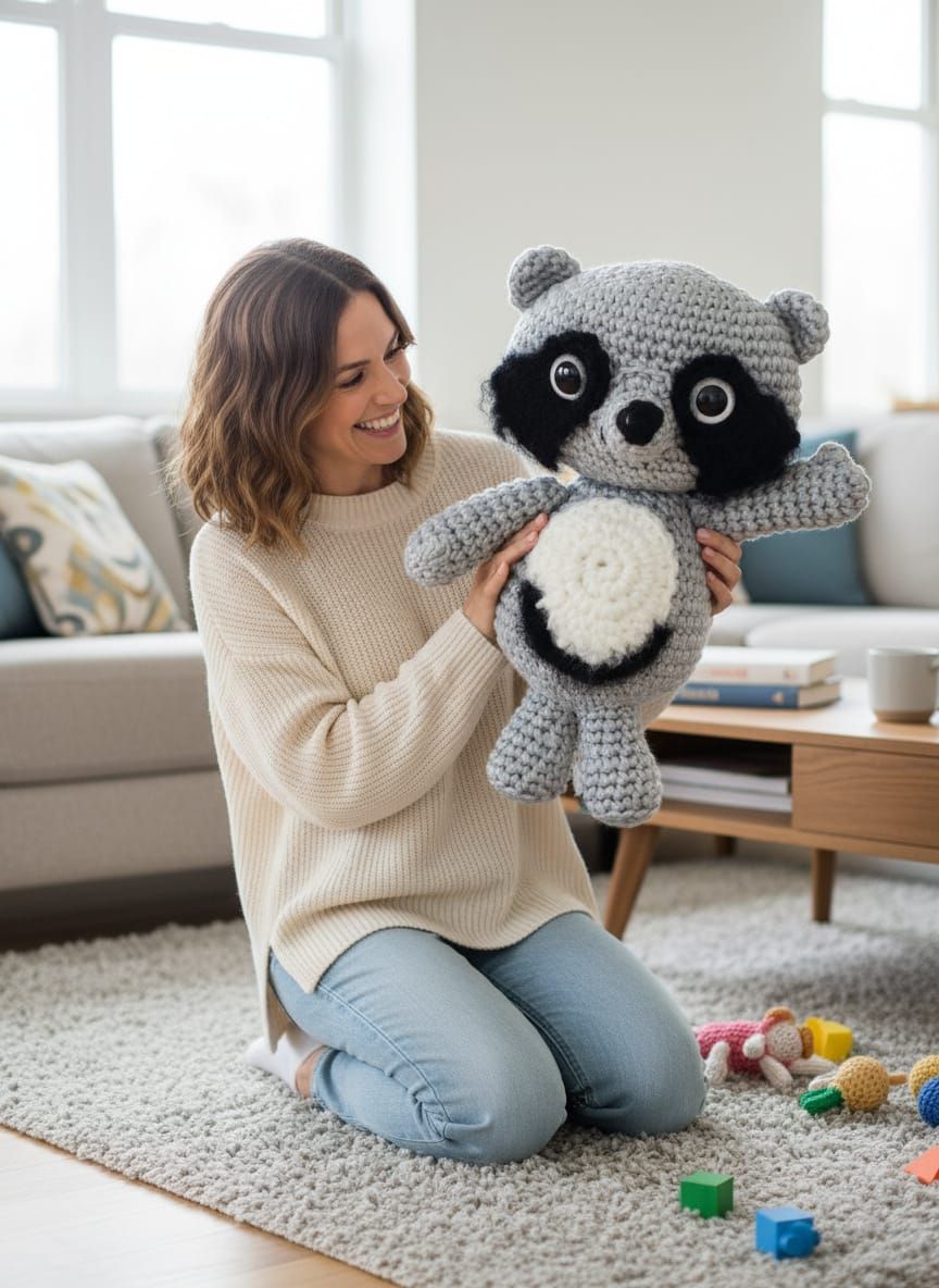 Woman Playing with Large, High-Quality Product at Home