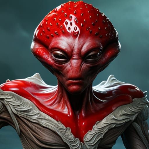 Strawberry Head Alien in Strawberry River