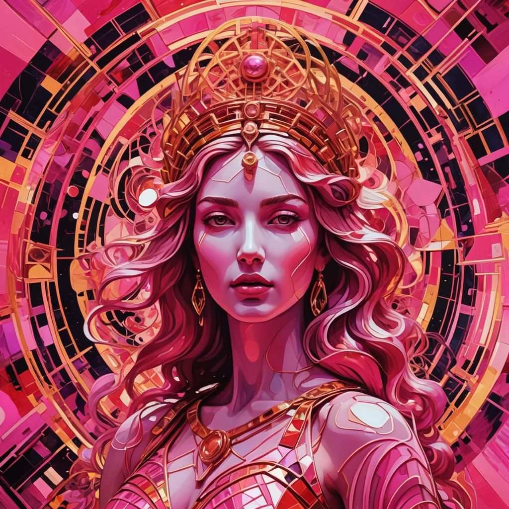 Aphrodite in Geometric Futurism: Abstract Art