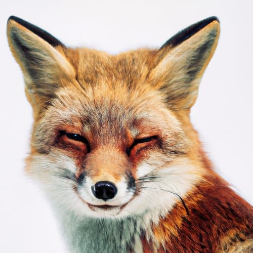 Sad Fox Portrait in Professional Photography Style