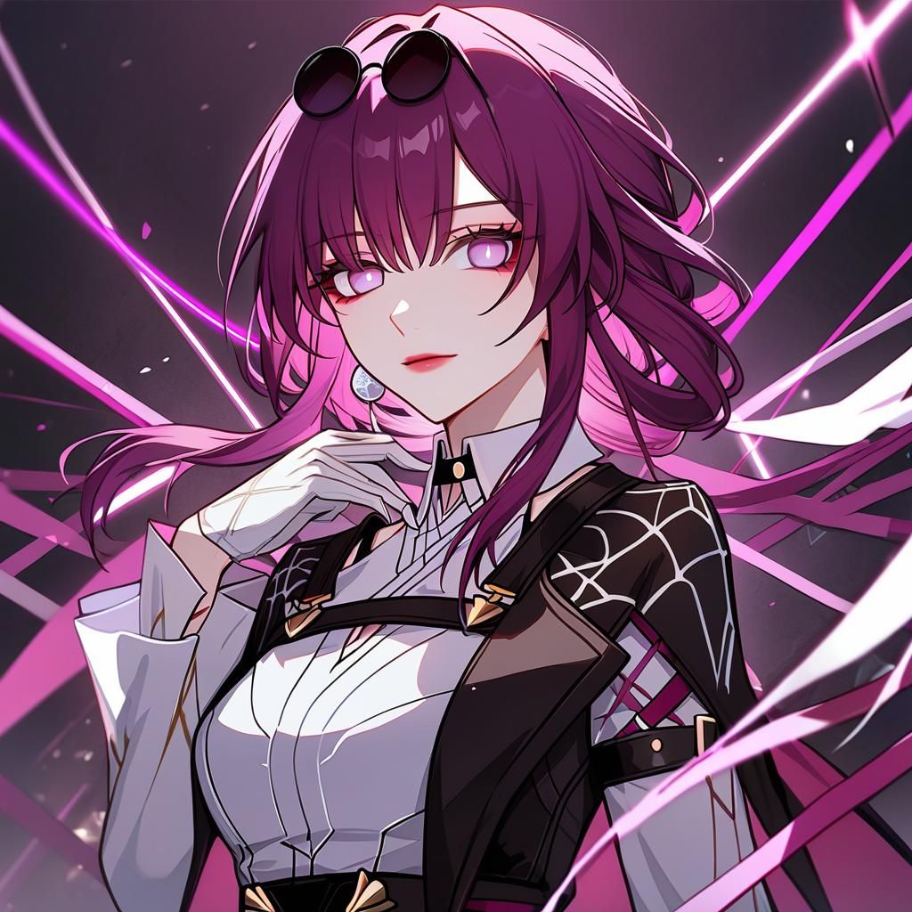 Kafka from Honkai: Star Rail with Purple Hair