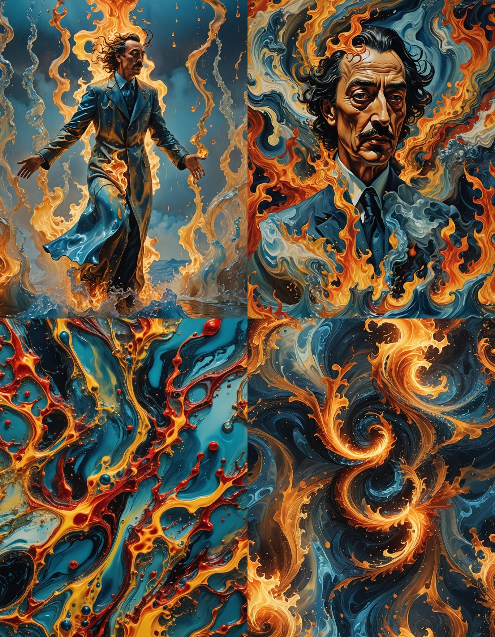 Fire and Water Duality in a Surreal Style