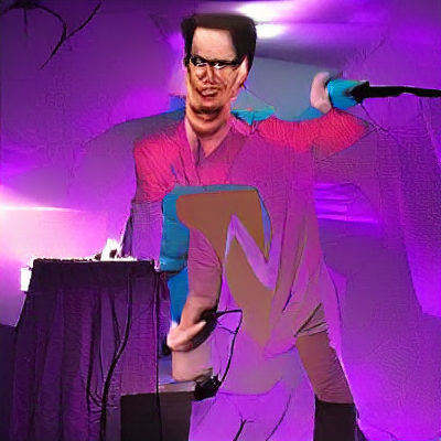 Abstract Portrait with Distorted Features