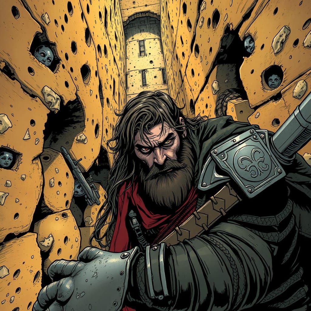 Medieval Heroes Trapped in Cheese Labyrinth