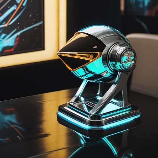 Retro Sci-Fi Niobium Metal Close-Up in 4K