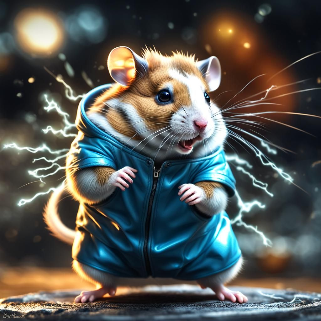 Heroic Hamster soars with Super Strength, Speed, and Flight...