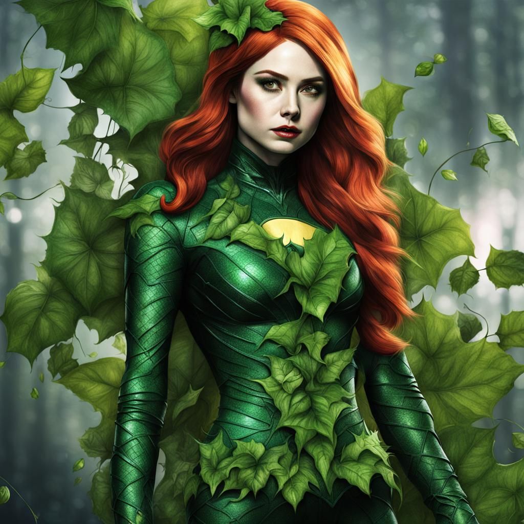 Karen Gillan as Poison Ivy: Realistic Digital Art