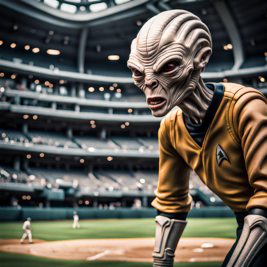 Star Trek Aliens Play Baseball in Hyperrealistic Detail