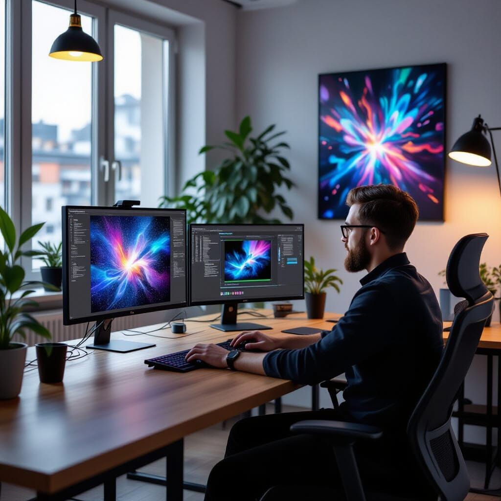 Surreal Colorful Trees in Fantasy Landscape Art