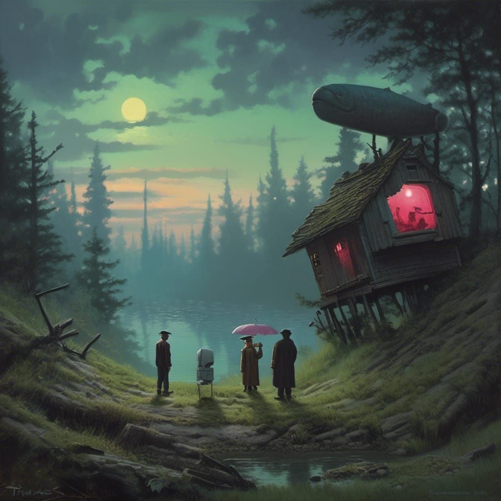 Surreal Darkscape of Frightening Lies, Digital Art