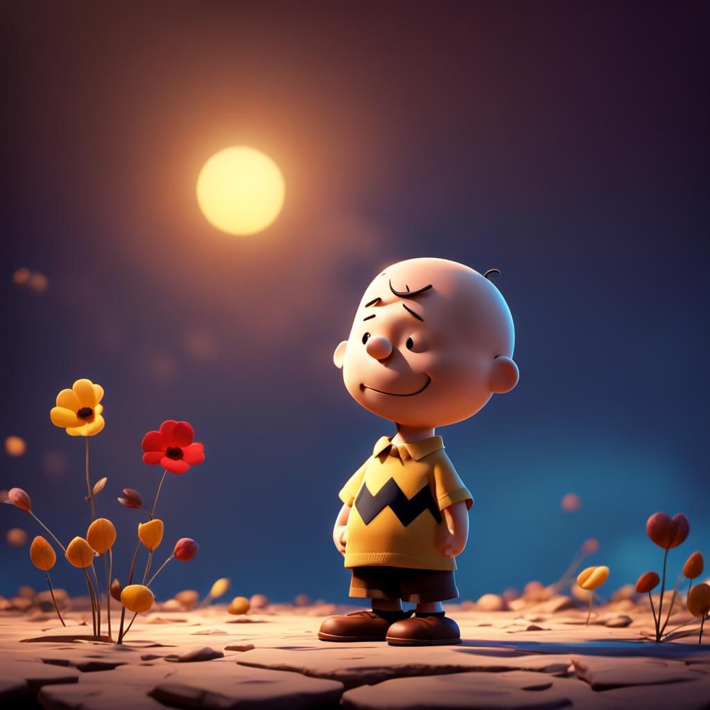 Charlie Brown 3D Art: Pixar Style Render
