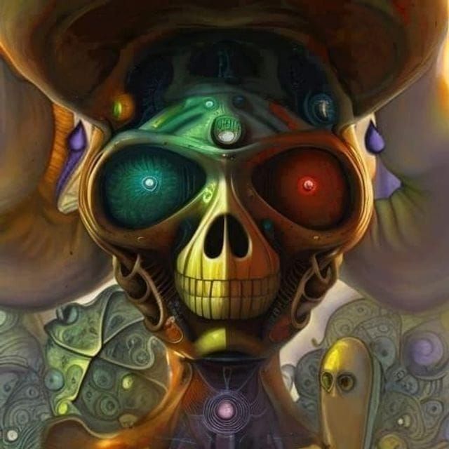 Psychedelic Zombie Wonderland in Watercolor and Ink