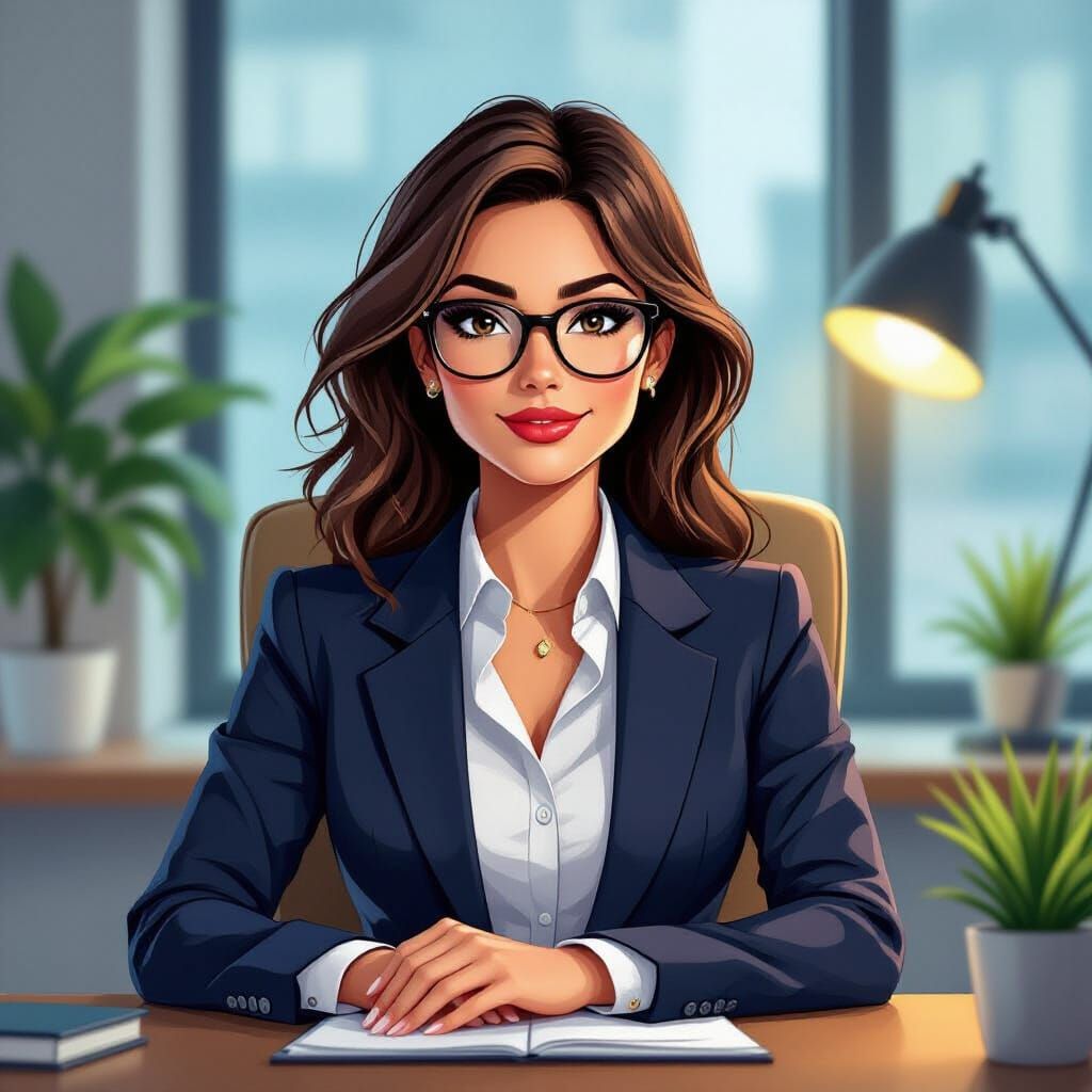 Office Secretary's Vibrant Alter Ego