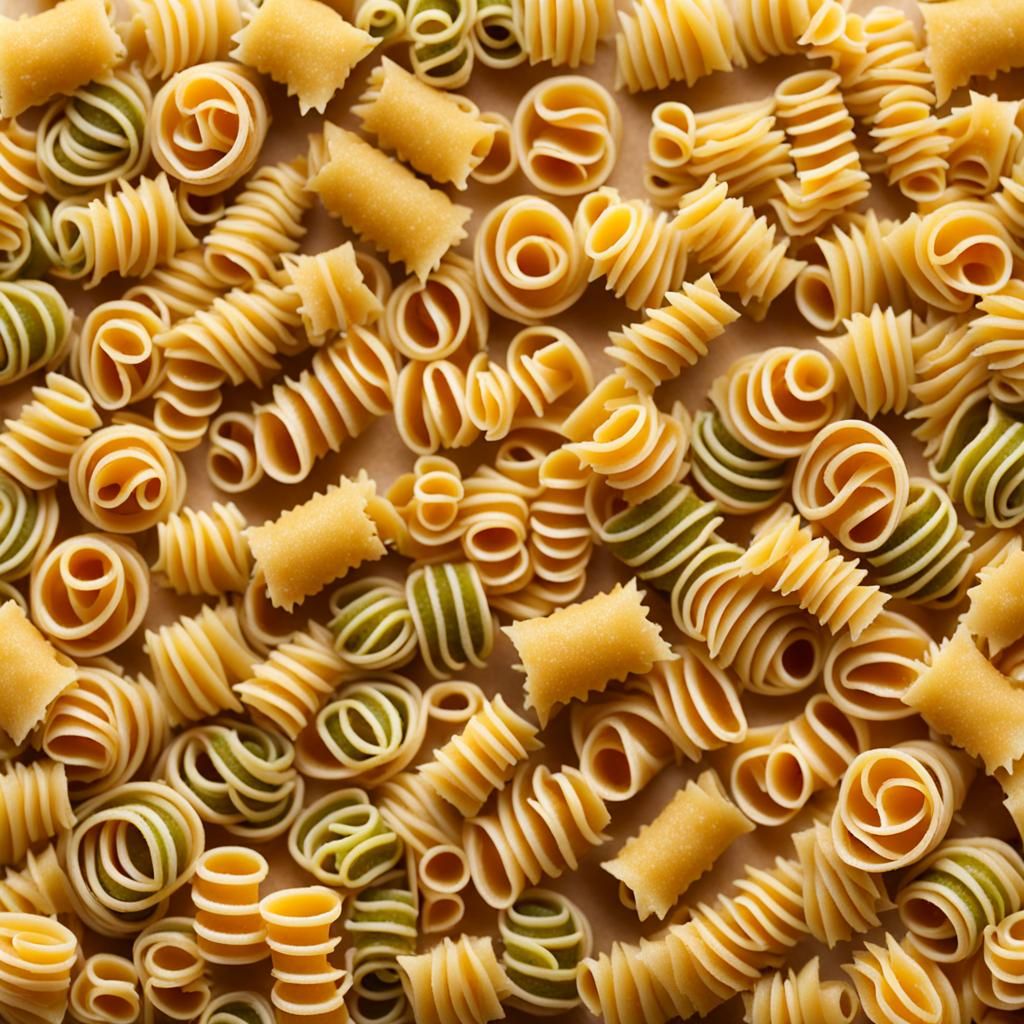 Variety of Pasta Shapes in a Delicious Meal