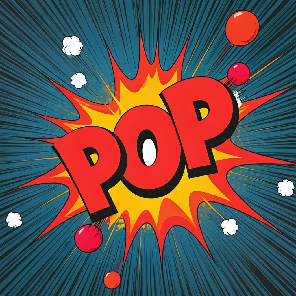Exploding 'POP' in Comic Book Style