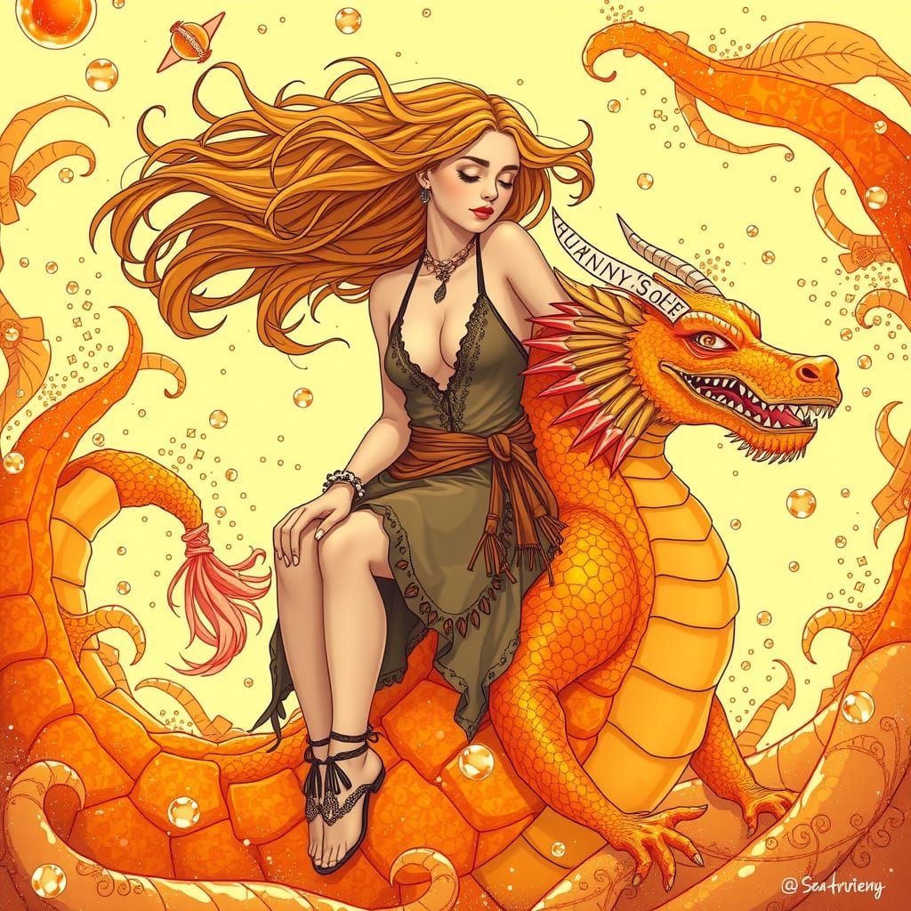 Gummy Dragon Rider in Dreamlike Soda Sea