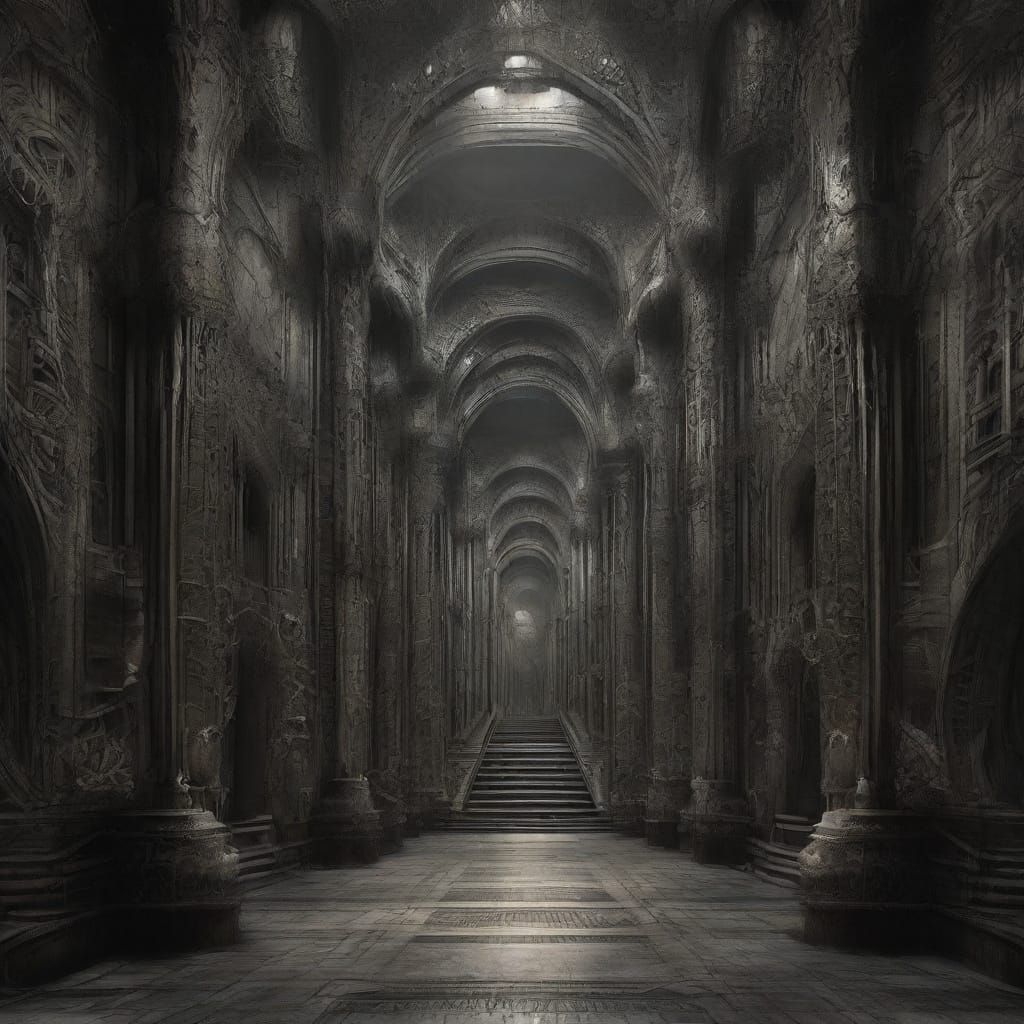 Biomechanical Feminine Face in Surreal Ossified Lattice