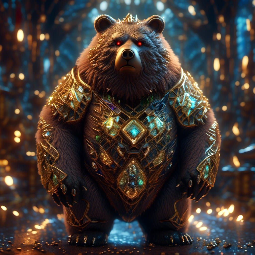Adorable Bear Lycan in High Quality CGI Fine Art