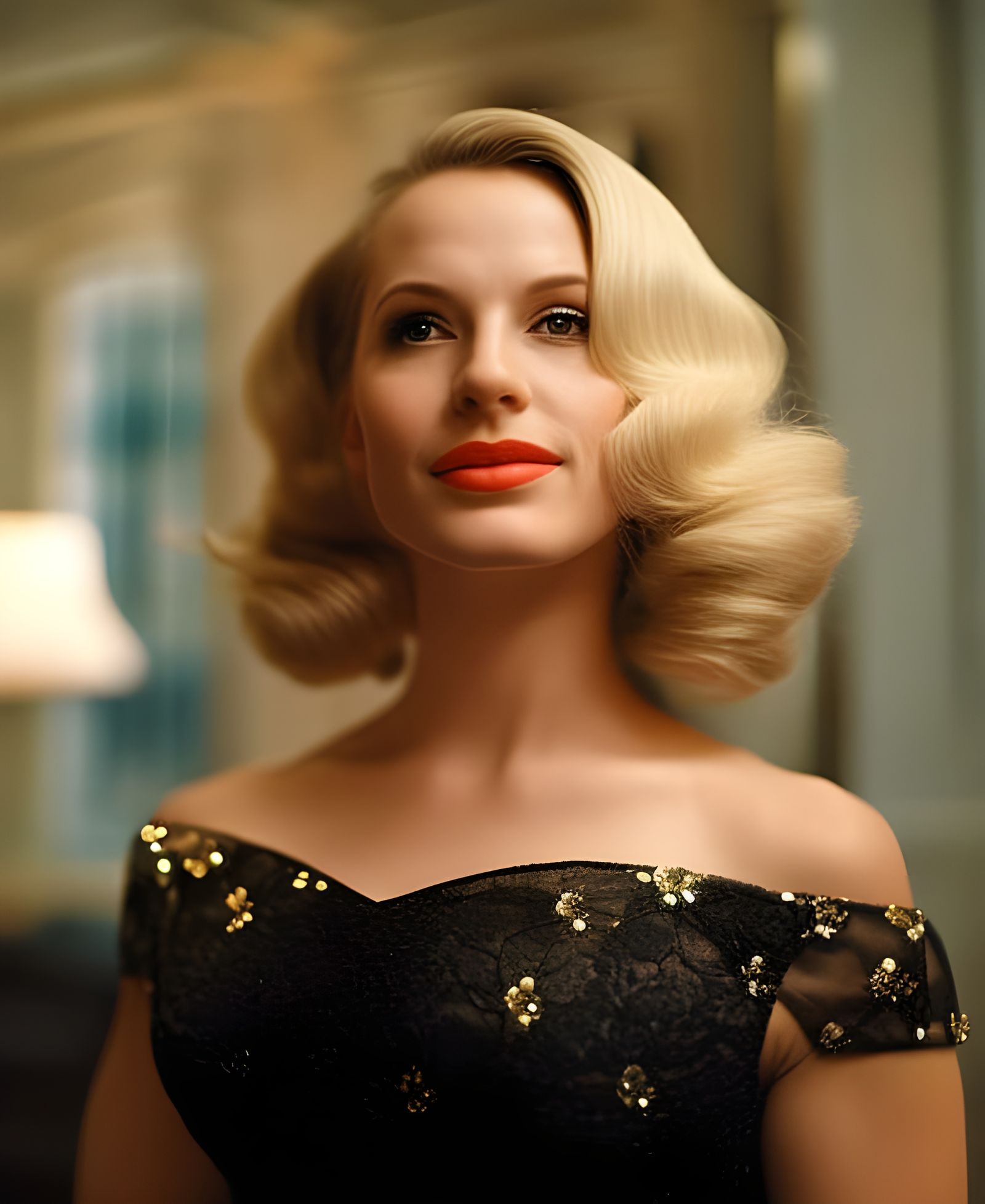 Beautiful Woman Smiling in 1970s London Cafe