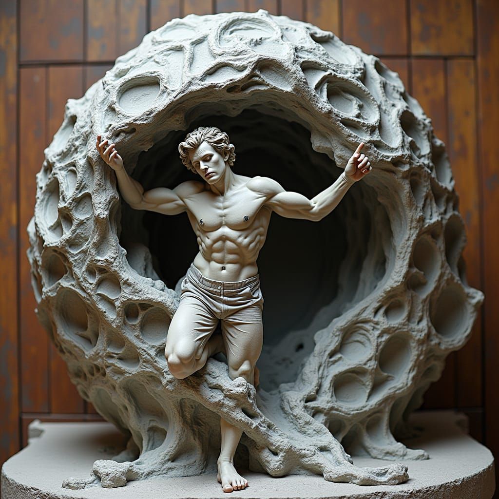 Expressive Sculpture of Divine Glory